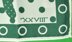 "21" Club Green/ White Jockey XXVIII Scarf New In Envelope
