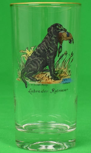 Set x 15 Labrador Retriever/ Duck Hunting Hand-Painted Carwin Cocktail Glasses