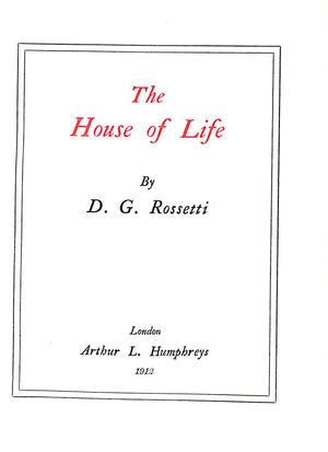 "The House of Life" ROSSETTI, D.G.