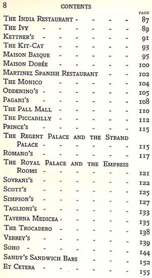 "The Restaurants Of London" 1928 HOOTON-SMITH, Eileen