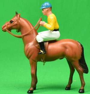 "Set Of 4 Jockeys On Racehorses"