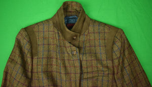 O'Connell's Ladies Shetland Tweed Windowpane Cropped Jacket/ Blazer Sz: 10