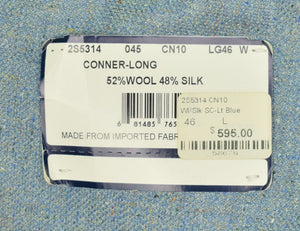 "O'Connell's 52% Wool/ 48% Silk Blue Sport Jacket" Sz: 46L (Deadstock w/ Tag!)