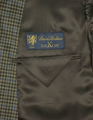 Brooks Brothers Regent Blue/ Grey Houndstooth Check Sport Jacket Sz: 46L (New w/ BB $998 Tag!)