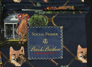 "Brooks Brothers x Social Primer Navy Doeskin Blazer w/ Fox-Hunt Lining" Sz: 39R