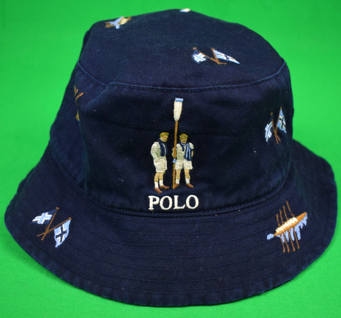 Vintage Polo Ralph Lauren Fly Fishing Lures Bucket Hat