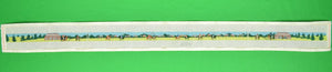 Needlepoint Canvas Belt w/ Polo Match Scene Sz: 38.5"W