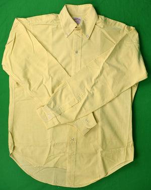 Brooks Brothers c1980s Yellow OCBD Shirt Sz 15 1/2- 5