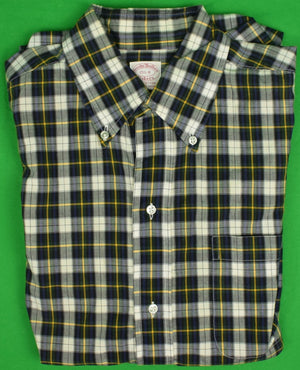 Brooks Brothers Dress Gordon Tartan BD Broadcloth Sport Shirt Sz: 15 1/2-R