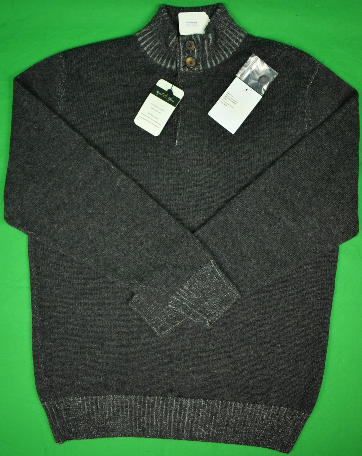 "The Andover Shop Royal Alpaca Char/ Silver Grey Pullover Sweater" Sz: L (New w/ Tags!) (SOLD)