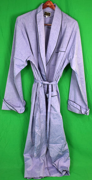 Britches Of Georgetowne Blue Cotton Chambray Robe Sz M (New/ Old Stock)
