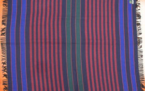 "Abercrombie & Fitch Repp Stripe English Wool Blanket Throw" (SOLD)