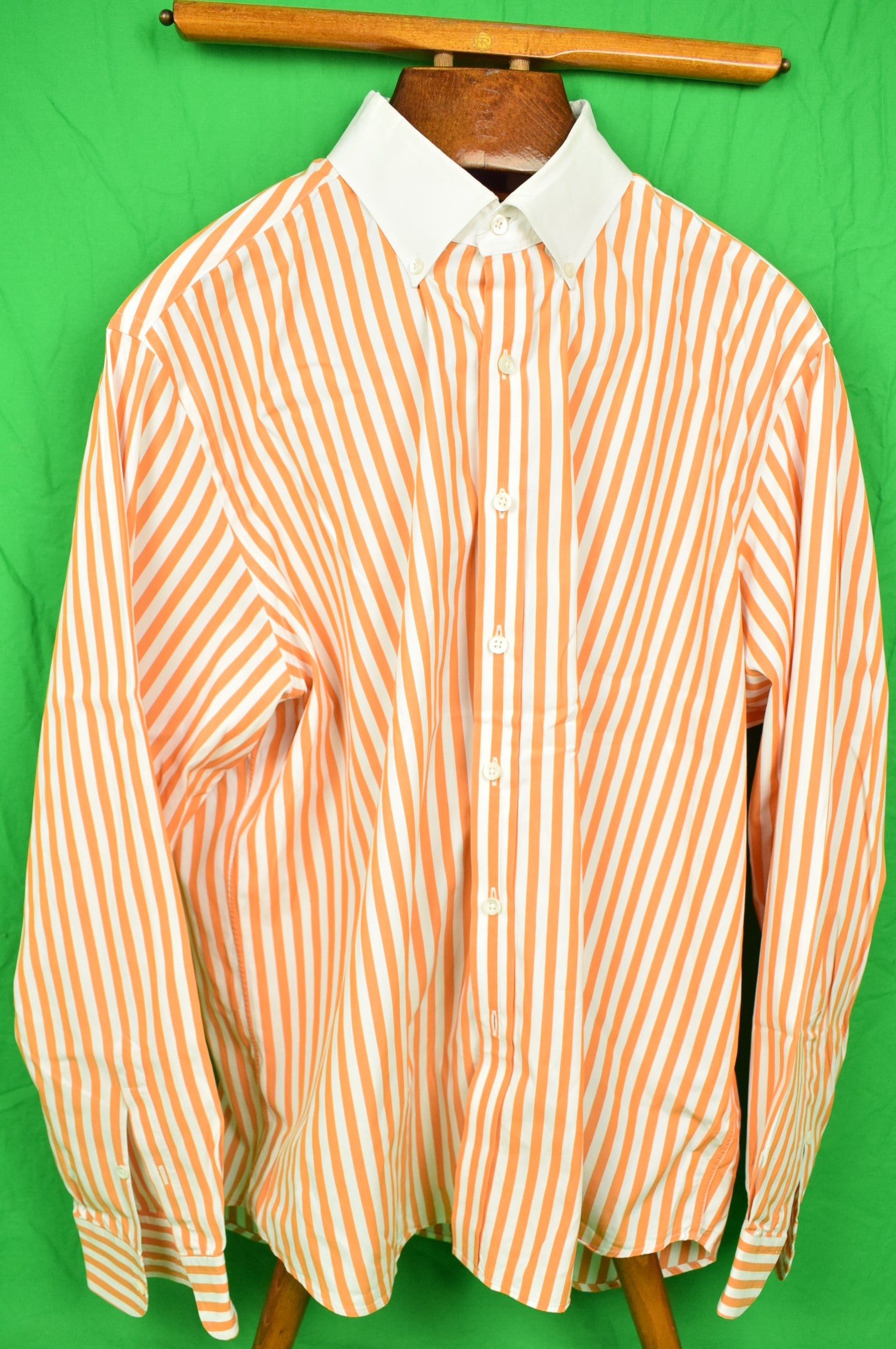 white and orange dress shirt Two-Tone Dress Shirt | N506