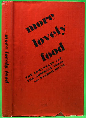 "More Lovely Food" 1935 LOWINSKY, Ruth