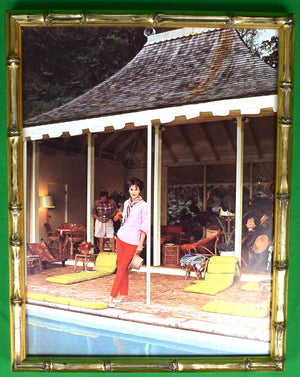 "Slim Aarons x Babe Paley Round Hill Jamaica" c1974 Framed Color Plate