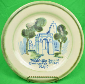 Washington Square Greenwich Village N.Y.C. Plate by John Taylor Ceramics