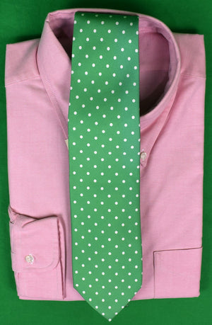 Paul Stuart Green Polka Dot English Silk Tie (New w/ PS Tag) (SOLD)