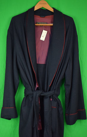 Brooks Brothers Navy Wool Flannel Dressing Gown Made In England Sz XL (New w/ BB Tag) (SOLD)