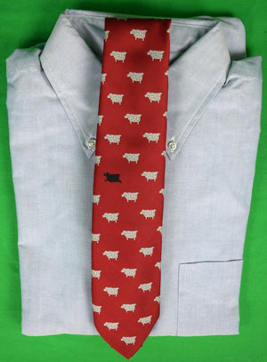 "Chipp Black Sheep Novelty Poly Red Tie"