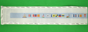 "Needlepoint 18 ct Canvas w/ (27) Signal Flags & (8) Lighthouses" (SOLD)