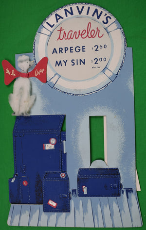 Lanvin's Paris Traveler Arpege/ My Sin Advert Sign w/ White Poodle