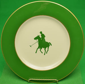 Mayer China Dinner Plate w/ Green Polo Player