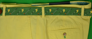Hand-Needlepoint Smathers & Branson Golf Club And Flag Pin Green Belt Sz 45