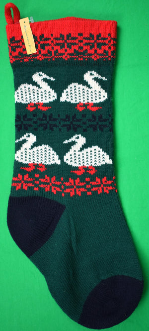 Abercrombie & Fitch Christmas Wool Stocking w/ Ducks (New w/ A&F Tag)