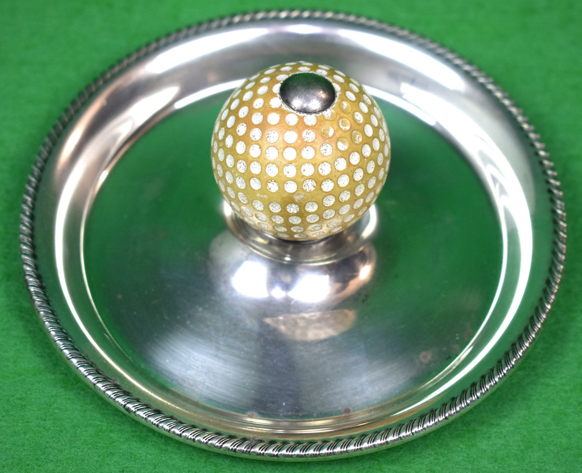 Sterling Silver Tray w/ Golf Ball Handle