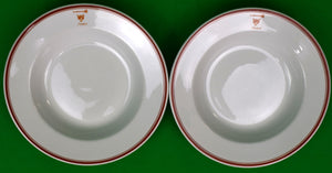 "Pair x Myopia Hunt Club Syracuse China Soup Bowls"