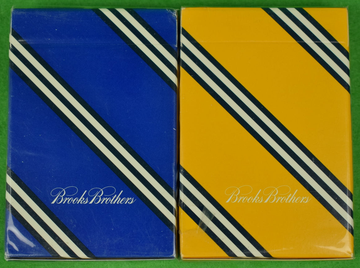 Brooks Brothers Twin Deck Of Repp Stripe Playing Cards (Still Sealed!)