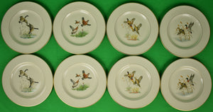 Set Of 8 Game Bird Salad Plates Made For Abercrombie & Fitch Co.