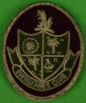 "The Everglades Club Palm Beach Bullion/ Velvet Blazer Badge" (SOLD)