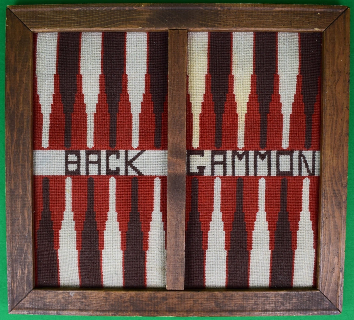 Hand-Needlepoint Backgammon Board