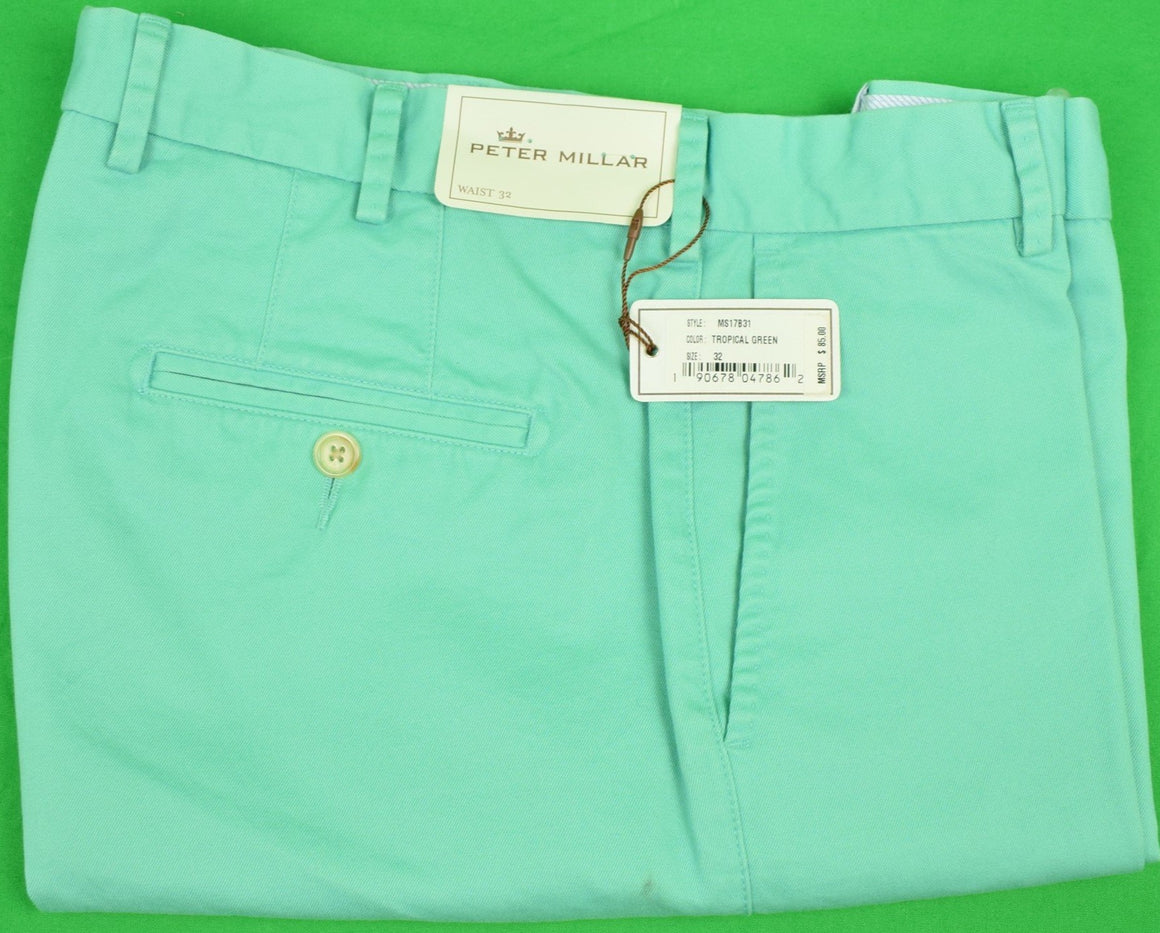 "Peter Millar for The Andover Shop Seafoam Green Chino Shorts" Sz: 32"W (Deadstock) (SOLD)