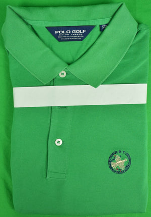 Ralph Lauren Polo Golf Green Polo Shirt w/ Rolling Rock Club Logo Sz: XXL