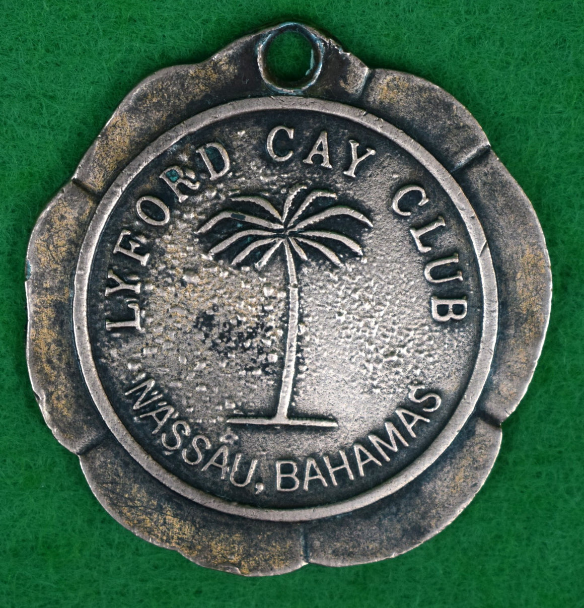 "Lyford Cay Club Brass Guest Key Fob" (SOLD)