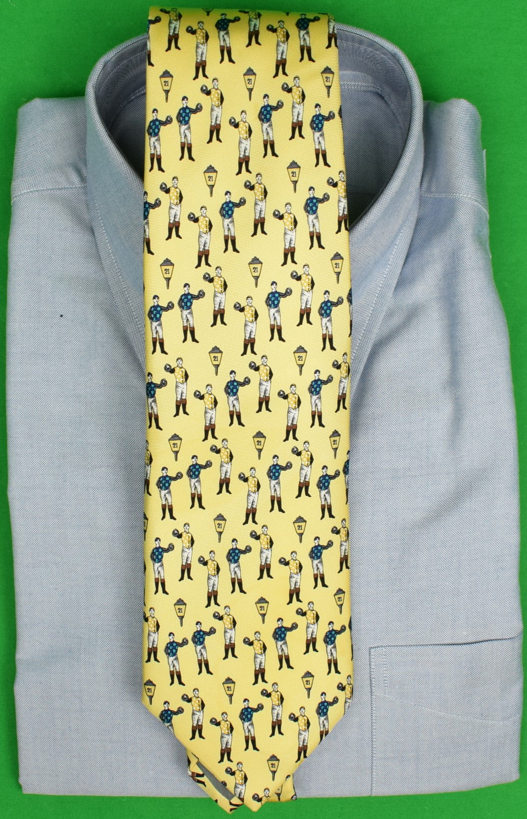The "21" Club Jockey New York Yellow Silk Tie (SOLD)