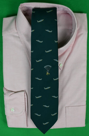 "Chipp D.B. Cooper Parachuter Green Poly Tie" (SOLD)