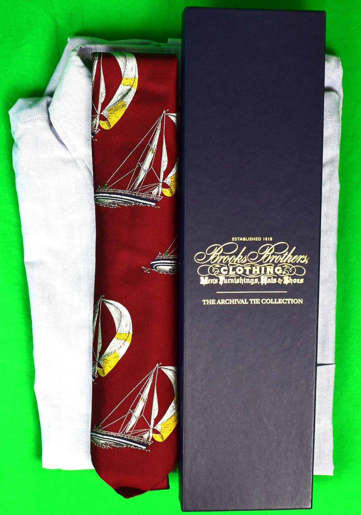 Brooks Brothers Burg Yachting Motif Archival Silk Tie (New in BB Box)