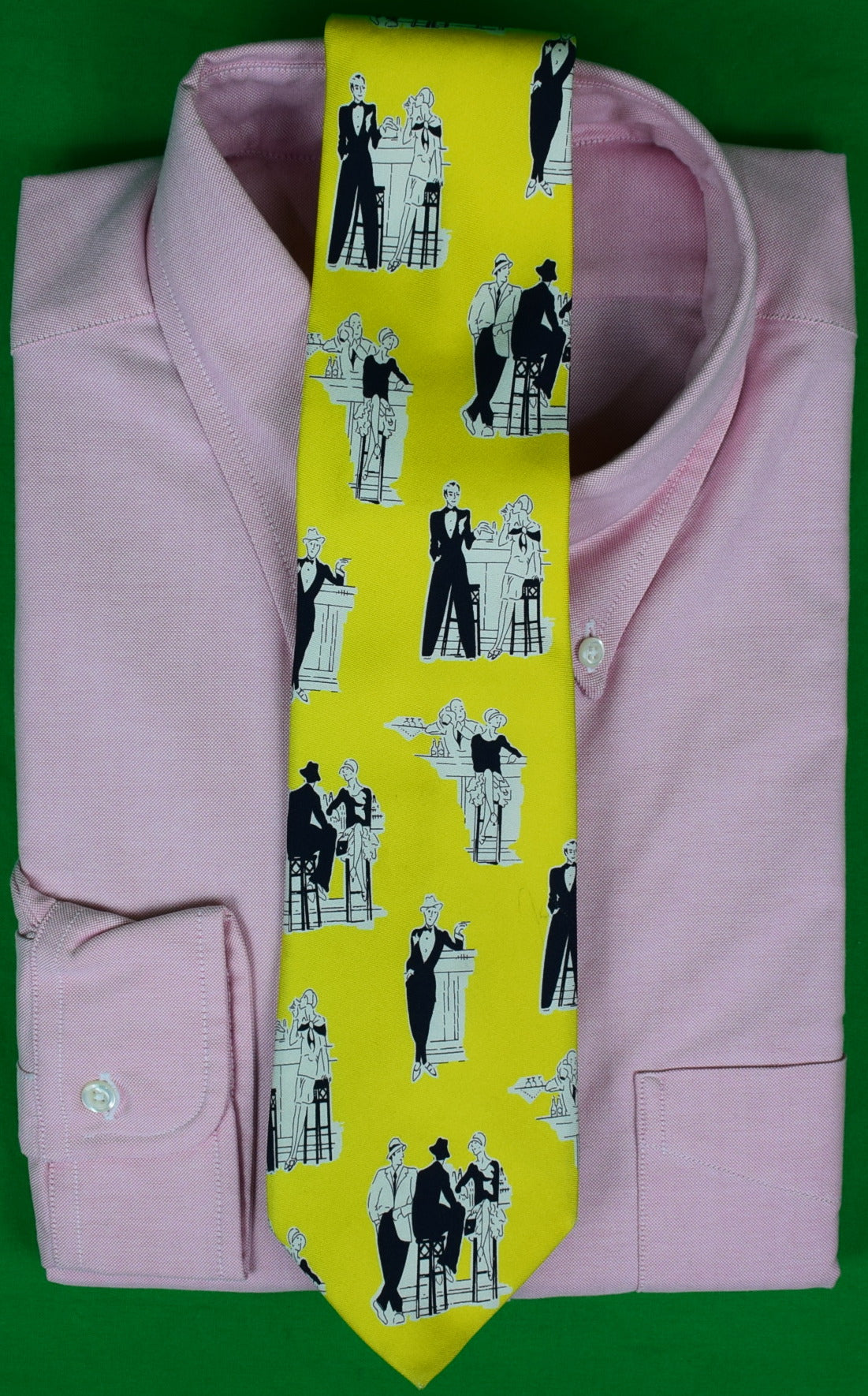 "Ralph Lauren Purple Label Apparel Arts Yellow Silk Tie" (SOLD)