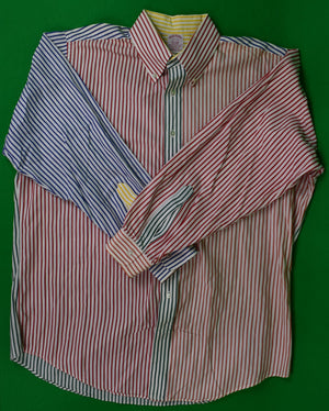 Brooks Brothers Multi Stripe BD Fun Shirt Sz 16 1/2- R