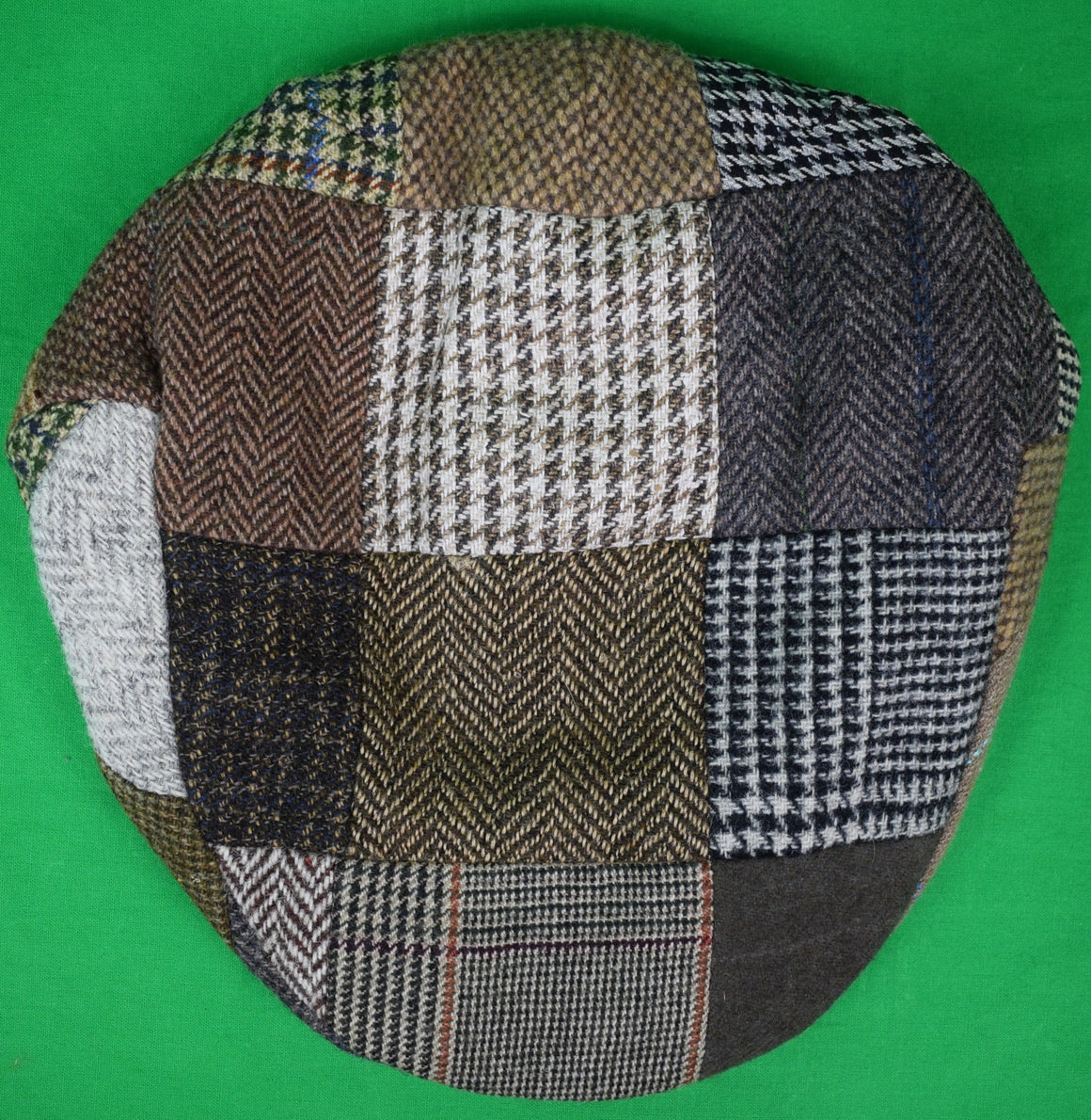 The Andover Shop Patch Tweed Cap Made In England Sz 7 1/4