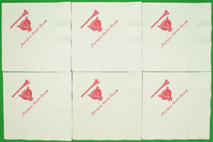 "Set of 6 Myopia Hunt Club Paper Cocktail Napkins"