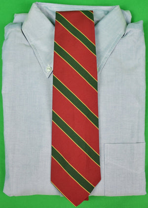 Brooks Brothers Burg Silk/ Wool Repp Stripe UK Tie (New w/ BB Tag) (SOLD)