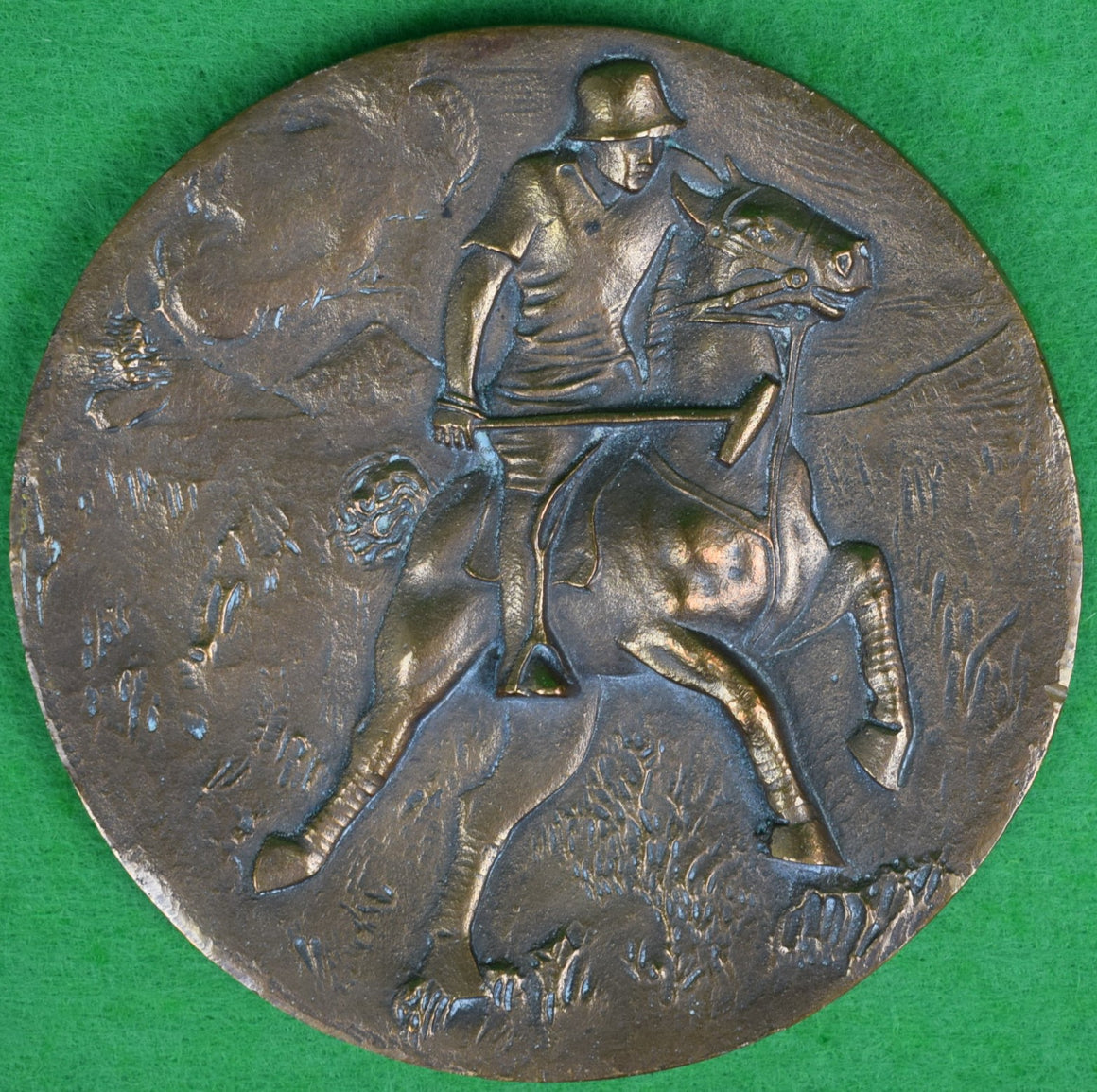 "Brass Polo Player Plaque/ Paperweight"