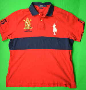 "Polo Ralph Lauren Summer Classic Red/ Navy Polo Shirt" Sz XXL