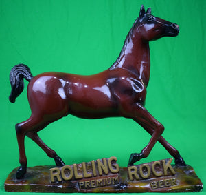 "Rolling Rock Premium Beer Chalkware Horse Advert Display" (SOLD)