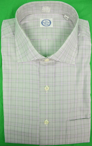 The Andover Shop Brush Cotton Glen Plaid Sport Shirt w/ Spread Collar Sz: XL (New w/ Tag!)