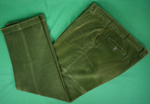 "Turnbull & Asser Green Wide Wale Corduroy Trousers" Sz 42